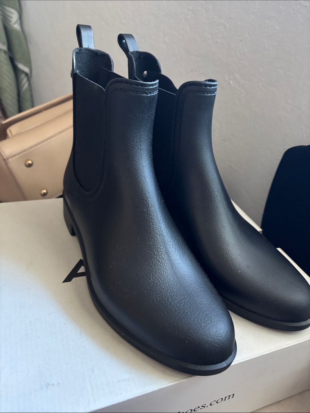 Aldo Black Chelsea Rain Ankle Boots